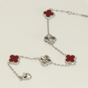 Bracelet tendance multicolore 9 mm avec breloque florale, en acier inoxydable plaqué or 18 carats, réglable, empilable, bijoux pour femme, cadeau d'anniversaire - Product Image 3