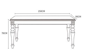 Style européen Meubles de Salle Table À Manger Rectangulaire Ensemble en Bois De <span class=keywords><strong>Bouleau</strong></span> Massif Table avec 6/8 Chaises Meubles - Product Image 5