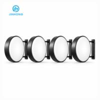 Panneau publicitaire suspendu pour l'extérieur, double face, publicité 3D, cercle en acrylique LED, cadre en aluminium, fabricant de boîtes lumineuses pour photos et logos