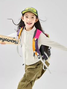 Veste de sport pour filles, haut à col montant, vêtements d'entraînement en plein air pour enfants, vêtements de yoga ajustés pour grandes filles, <span class=keywords><strong>tenue</strong></span> de printemps - Product Image 4