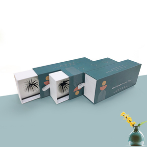 Cajas de Regalo de Cartón Rígido con Lazo y Papel Dorado de 3 Pulgadas, con Inserto de Espuma para Velas, Impresión en Relieve, Superventas - Product Image 1