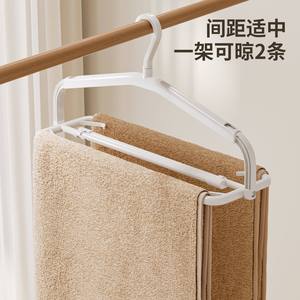 Foldable Telescopic Clothes Hanger <b>White</b> <b>Hook</b> Type For Hanging Drying Clothes Home Use Non Slip Windproof - Product Image 2