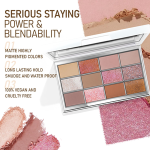 Palette de fards à paupières professionnelle de luxe vide en plastique, 12 couleurs, avec plaque en aluminium pour maquillage en gros - Product Image 4