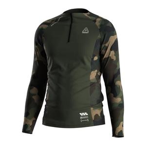 Hauts à fermeture éclair 1/4 camouflage, tissu chaud et anti-transpiration, coupe ergonomique pour une mobilité maximale, parfaits pour l'entraînement quotidien - Product Image 1