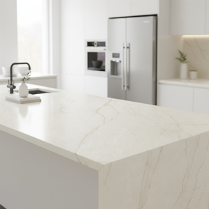 Piano Cucina in Pietra Artificiale Calacatta Gold CY, Design Moderno per Hotel, Modello 3D, Garanzia 5 Anni, Impermeabile - Product Image 6