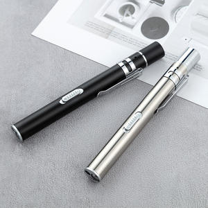 Medical USB Rechargeable Flashlight <b>Push</b>-Button Flashlight Yellow and White Dual <b>Light</b> Oral Lamp Pupil Pen Dual <b>Light</b> Source - Product Image 4