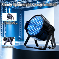Projecteur LED PAR RGBW 4-en-1 en gros, 54x3W, angle de faisceau de 25 degrés, activé par le son, DMX512, pour discothèque, bar, KTV