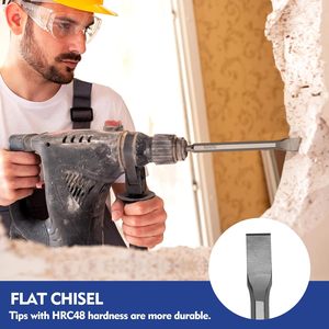 GreatStar SDS-Plus Rotary Hammer <b>Drill</b> <b>Bits</b> Chisel Carbide-Tipped Masonry Chisels 110-210mm Concrete Stone Brick - Product Image 5