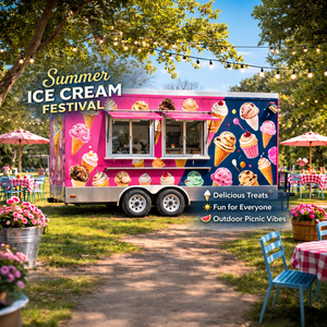 <span class=keywords><strong>Camion</strong></span> de restauration entièrement équipé, remorque de concession, stand de limonade, kiosque alimentaire, petite camionnette convertie pour la vente de glaces - Product Image 1