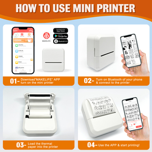 Marklife S2 Mini Máy in nhãn với pin có thể sạc lại cho DIY nhãn dán nhãn nhiệt cho quà tặng Máy in ảnh cho cuộc sống hàng ngày - Product Image 4