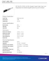 Câble coaxial RF ANDREW CNT-195-FR avec 1 conducteur ignifuge et tressé pour la communication