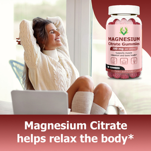 แมกนีเซียมซิเตรตแบบกัมมี่ ผลิตภัณฑ์เสริมอาหารที่มีเมลาโทนิน ช่วยผ่อนคลายกล้ามเนื้อและสุขภาพกระดูก กัมมี่ซิเตรต - Product Image 3