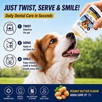 Gel nettoyant pour dents de chien, antibactérien, écologique, saveur beurre de cacahuète, pour soins dentaires quotidiens