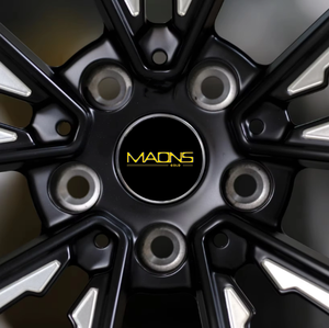 व्हीलशोम टिफांडो 768f नए 18/19 इंच जाली T6-6061 एल्यूमीनियम मिश्र धातु व्हील 5x112 pcd 30 मिमी एट ब्लैक + मेल्ड मशीन फेस फिनिश - Product Image 4