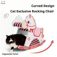 Mignonne planche à gratter pour chat en forme de poney, double niveau, en carton ondulé, avec poignée latérale, emballage carton, toutes saisons