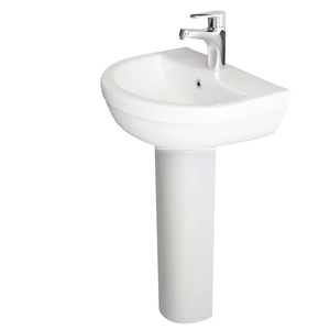 Lavabo de toilettes evier vasque salle de bain lavabo en céramique lavabo à base complète colonne de sol sanitaire série piédestal évier - Product Image 6