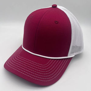 Casquette de baseball ajustable pour homme à 6 panneaux avec logo brodé 3D personnalisé, maille respirante et cordon décoratif - Product Image 5