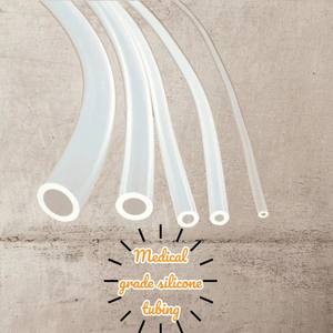 Tubes d'aspiration de crachats résistants aux hautes températures du tuyau 14.5*18.5mm de silicone élastique transparent inodore avec le service de coupe - Product Image 1