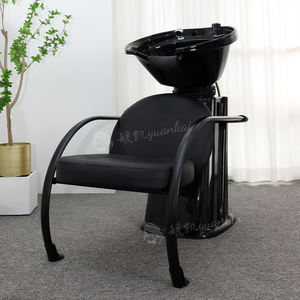 ชุดชามแชมพูสำหรับร้านเสริมสวยและเก้าอี้-Minerva ซีรีส์ | เก้าอี้สระผมโลหะสีดำวินเทจเฟอร์นิเจอร์สำหรับร้านทำผมมืออาชีพ - Product Image 4