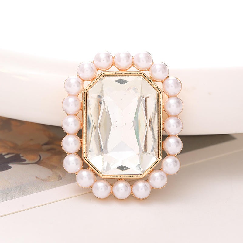 D2009 Gema de perla octogonal (blanca)