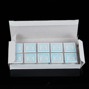 Hui En Cover Glass 20x20mm 100pcs Thickness 0.13-0.17mm For <b>Microscope</b> Slides - Product Image 2