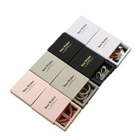 Boîte à bijoux en carton rigide écologique avec logo personnalisé imprimé, style tiroir, pour emballage cadeau et manucure