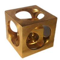 Droitier — gabarit en laiton de fraisage CNC, cube creux carré, avec votre design, 100 pièces