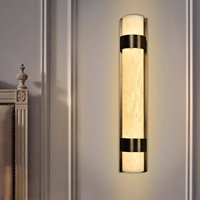 Applique murale LED moderne de luxe, nouvelle collection, avec cadre en acier inoxydable et abat-jour en albâtre, pour salon et appartement