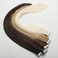Extensions de cheveux naturels 100% humains, ruban adhésif double face, blond clair, Remy russe, cuticules alignées, prix d'usine, vente en gros