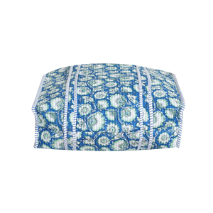 Bolsa de Mano Acolchada de Algodón con Panel Floral, Estilo Bohemio, Abertura Superior, Ecológica, Lavable, Reversible, para Todas las Estaciones, para la Playa o Compras - Product Image 3