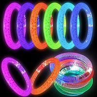 Bracelet LED pliable coloré à lumière moyenne DMX, télécommandé et activé par le son, pour enfants, en ABS+Silicone, collection Avril