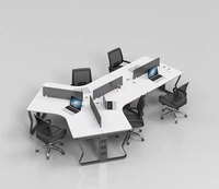 Nouveau mobilier de bureau personnalisable, table de travail créative pour le personnel, poste de travail modulaire pour employés, bureau en L à 120 degrés, simple et moderne