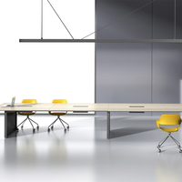 Grande table de conférence moderne Longue table de réunion à la mode pour 8 10 12 personnes Mobilier de salle de réunion de bureau