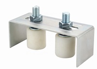 Support de porte à roulettes, guide supérieur, roue en nylon, accessoires pour portail coulissant.