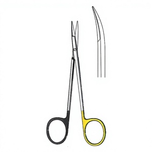 Ciseaux chirurgicaux Knapp 12 cm / 4-3/4 pouces, à lame courbée et arrondie, dentelée, Super Cut TC, en acier inoxydable de qualité supérieure - Product Image 1