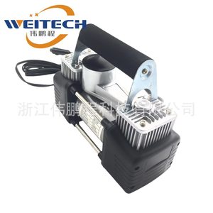 Compresor de aire de doble cilindro Weitech Metal de 12V, inflador rápido de neumáticos para coche y motocicleta - Product Image 5