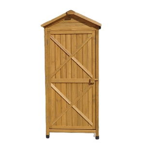 Gabinete de almacenamiento de <span class=keywords><strong>madera</strong></span> para techo de aguja impermeable ecológico, cobertizo de <span class=keywords><strong>herramientas</strong></span> de jardín para exteriores, <span class=keywords><strong>madera</strong></span> tratada a presión natural fácilmente ensamblada - Product Image 1