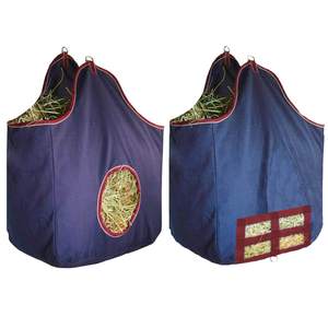 Échantillon gratuit, sac en filet respirant et résistant pour le stockage des grains, sac à foin pour chevaux, ânes, chèvres, avec coussin pour le cou et le nez - Product Image 6