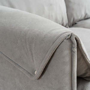 परिवर्तनीय संयोजन सोफा एल-आकार का सोफा भंडारण के साथ फुटमल, लिविंग रूम के लिए बेज सोफा - Product Image 5