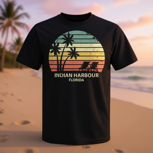 T-shirt vintage Indian Harbour Florida, design rétro plage, pour hommes - Product Image 3