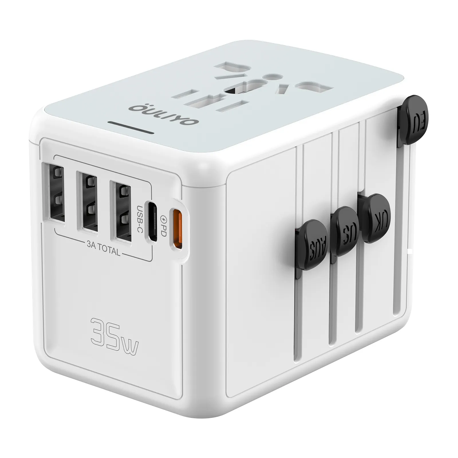 Ouliyo 2000 W adaptador de energia universal popular, carregador super rápido, plug de tecnologia, adaptador para viagens pelo mundo