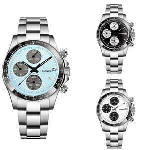 Relojes de Cuarzo de Acero Inoxidable Personalizados con Movimiento VK67 y Diseño Moderno, Varios Estilos de Esfera, Reloj para Hombre - Product Image 3