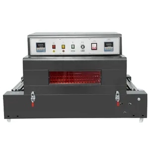 Semi-automática Horizontal Heat Tunnel Pof Plastic Film Shrink Machine Alta Velocidade Pequena Portátil Envolvimento Shrink Machine