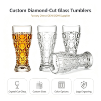 Verre à double paroi transparent de 550 ml avec base épaisse pour bière artisanale, lager, bière artisanale, compatible lave-vaisselle, pour la maison, le bar, le pub