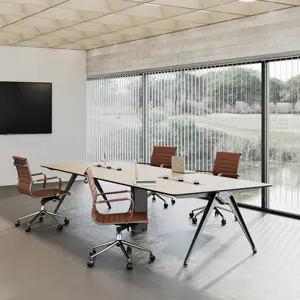 2024最新の大型モジュラー会議テーブルホームスクールオフィス用のモダンな会議室家具4812人用