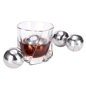 Factory Price Basketball Shaped Reusable Whiskey Ice Cube Rocks Chilling Stone for Whiskey ,Beer, Beverage