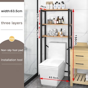 Multilayer Metal <strong>Steel</strong> Tube <strong>Pipe</strong> Washing Machine Shelf <strong>Rack</strong> Bathroom <strong>Storage</strong> Shelves Saving Over Toilet <strong>Storage</strong> <strong>Rack</strong> Shelf - Product Image 6