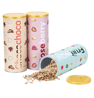 Vente en gros Tube en papier avoine petit déjeuner nourriture Eco Cylindre carton biodégradable Cadeau Papier peut pour Wenzhou Usine personnalisée
