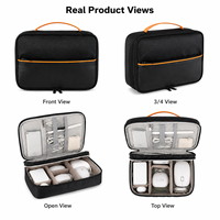 Organisateur d'accessoires électroniques de voyage, sac de rangement polyvalent, pochette à 3 niveaux pour usage domestique, pour les petits outils quotidiens