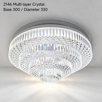 Plafonnier en cristal sculpté de 330 mm, texture côtelée et facetée, motif soleil, cadre argenté brossé, design moderne